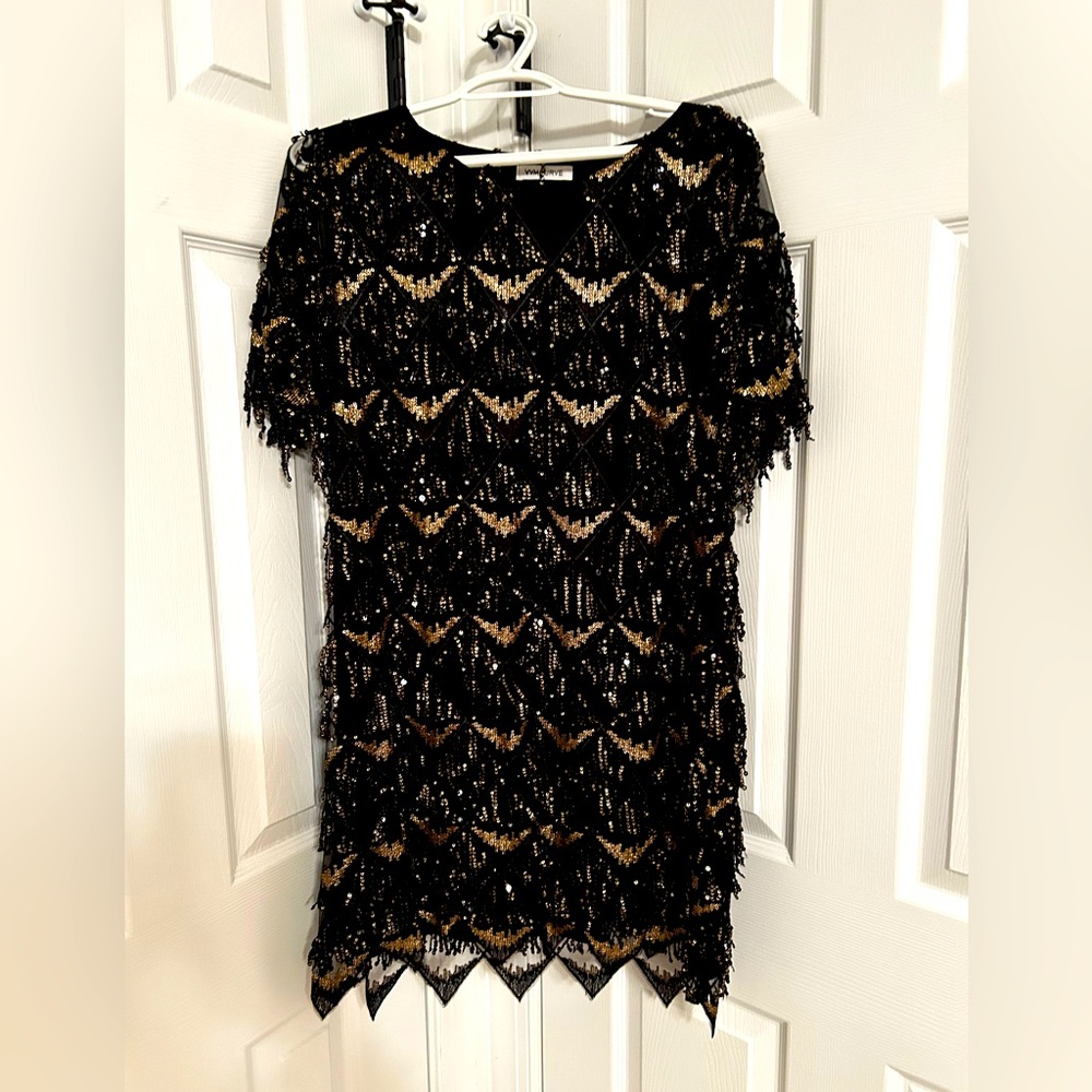 Sequenced “great gatsby” style dress